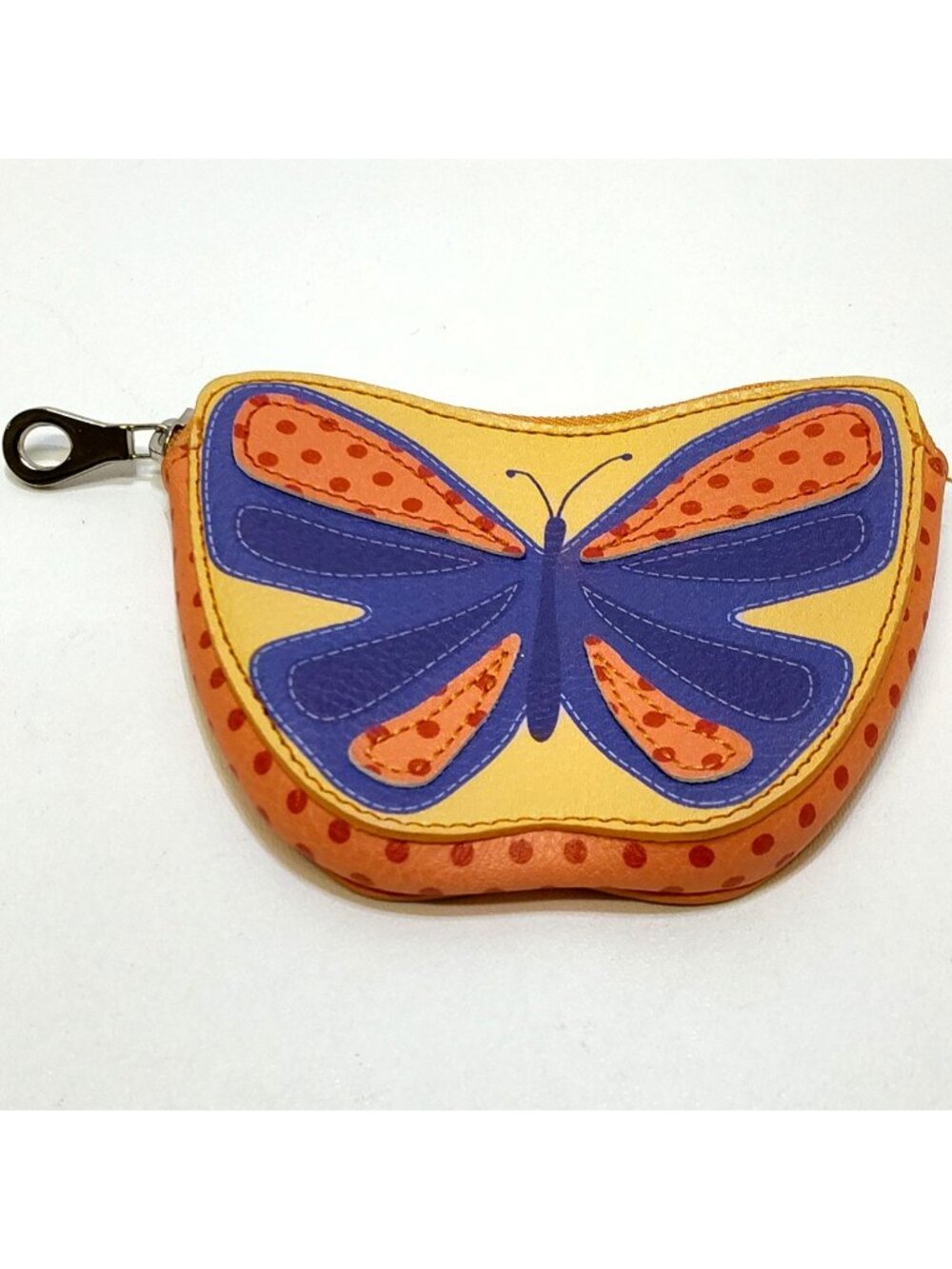 Relic Butterfly Coin Purse w/ Zipper & Key Chain Perfect Keeper 5.5 x 4 Inches